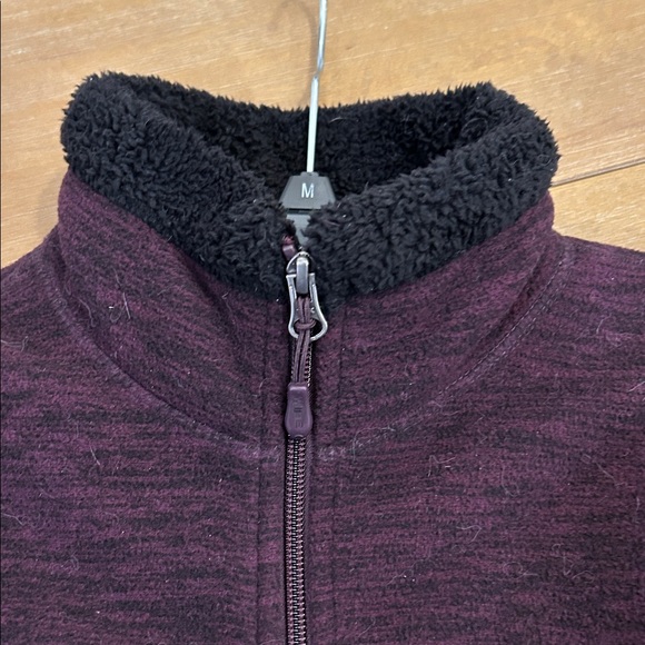 Purple Jacket black sherpa lining and cuff trim. Excellent pre-owned condition. - Picture 5 of 8